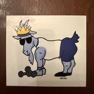 GOAT USA Weight Lifting Goat Sticker